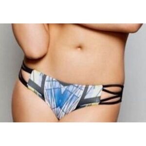 Beach Bunny‎ Architecture Brazilian Swimsuit Bottoms Cheeky Strappy XS